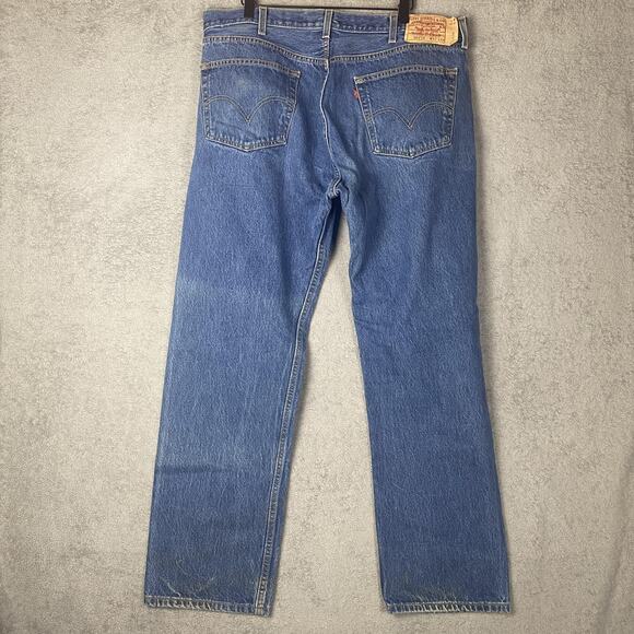 Levis 501XX Jeans Mens 38x30 Blue Straight Leg Button Fly Made in Colombia Y2K - Picture 6 of 16